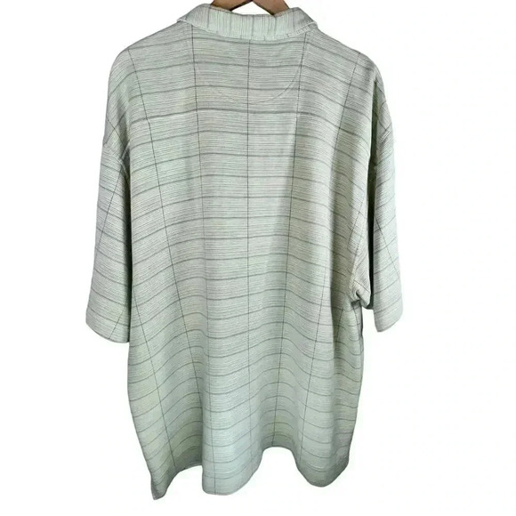 Tommy Bahama Men’s Silk‎ Cotton Blend Green and Blue Stripped Button-up Shirt LG - Picture 2 of 6